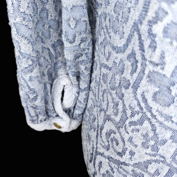 LUCKY BRAND Blue Floral Hi Lo Tunic- Small - Picture 5 of 6